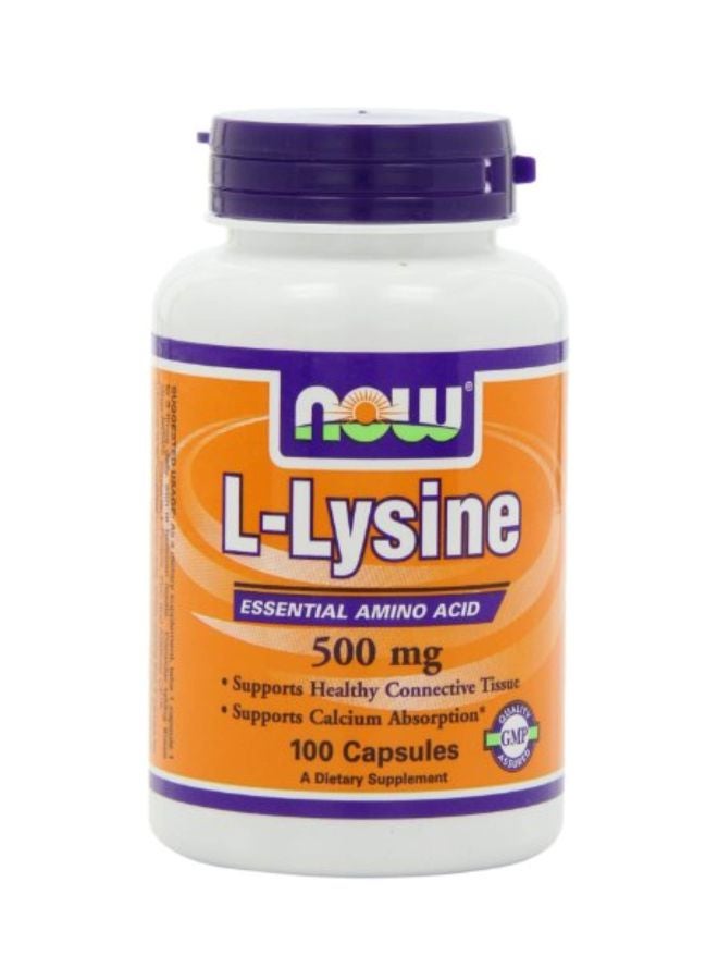 Pack Of 3 L-Lysine Dietary Supplement 500mg - 100 Capsules