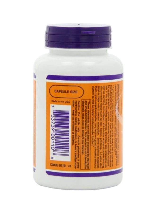 Pack Of 3 L-Lysine Dietary Supplement 500mg - 100 Capsules
