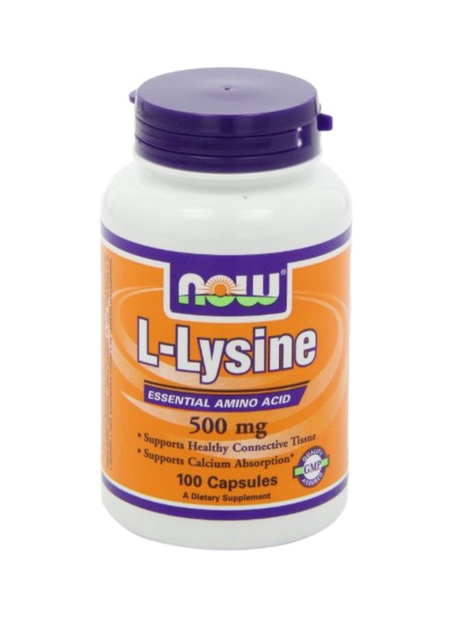 Pack Of 3 L-Lysine Dietary Supplement 500mg - 100 Capsules