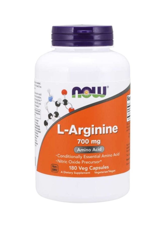L-Arginine Dietary Supplement 700 Mg - 180 Veg Capsule