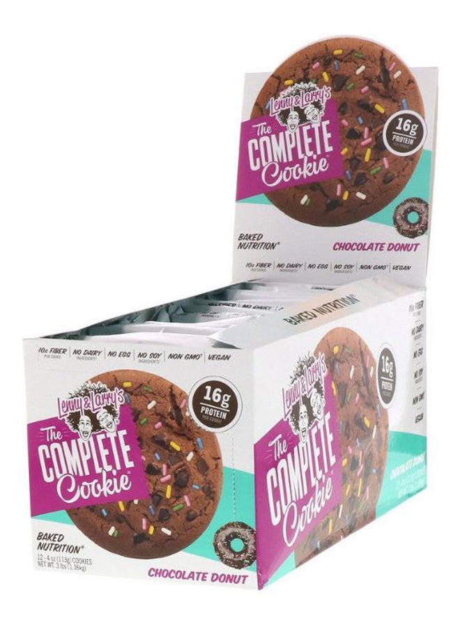 Pack Of 12 Chocolate Donut Flavour The Complete Cookie