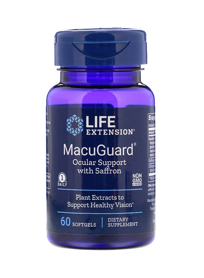 Pack Of 2 MacuGuard Ocular Support With Saffron Dietary Supplement - 60 Softgels