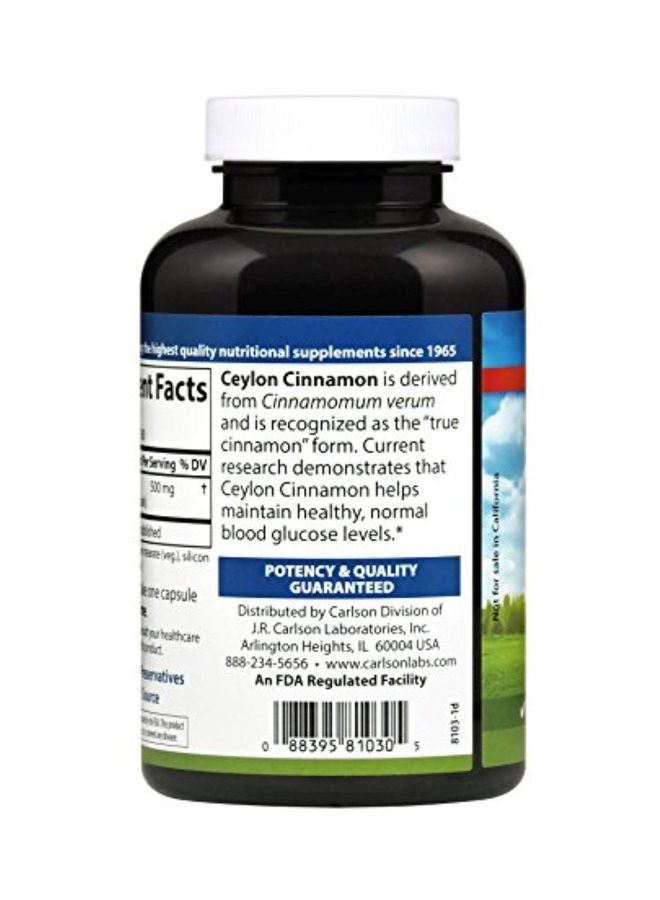 Ceylon Cinnamon True Cinnamon 500mg - 180 Capsules