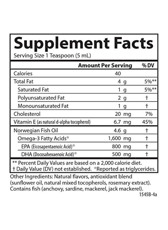 The Very Finest Fish Oil 1600 Mg - Natural Lemon