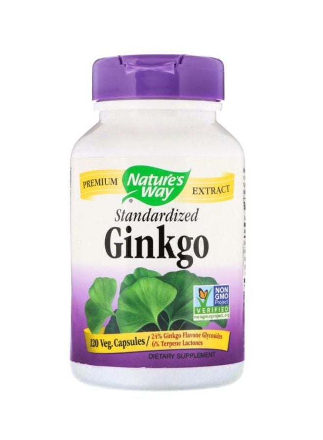 Standardized Ginkgo Dietary Supplement - 120 Veg. Capsules