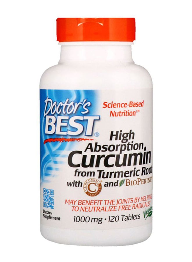 High Absorption Curcumin Dietary Supplement - 120 Tablets