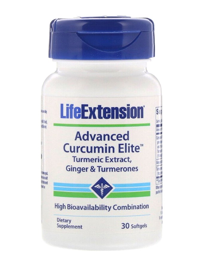 Advanced Curcumin Elite Dietary Supplement - 30 Softgels