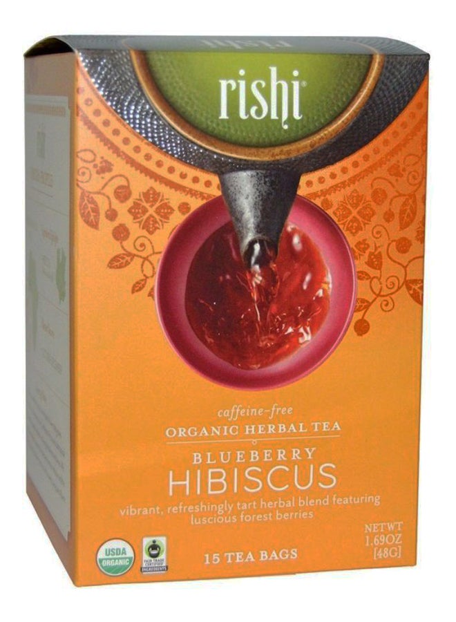 Blueberry Hibiscus Organic Herbal - 15 Tea Bags