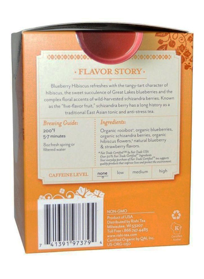 Blueberry Hibiscus Organic Herbal - 15 Tea Bags