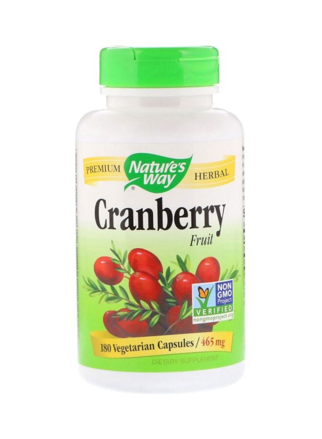 Herbal Cranberry Fruit Dietary Supplement - 180 Vegetarian Capsules
