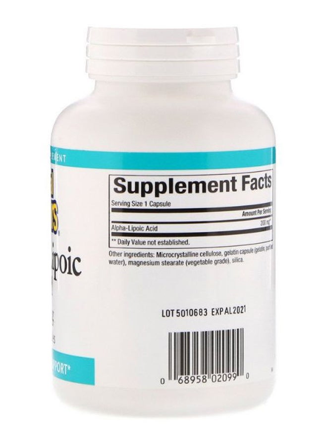 Alpha Lipoic Acid Antioxidant Support - 120 Capsules