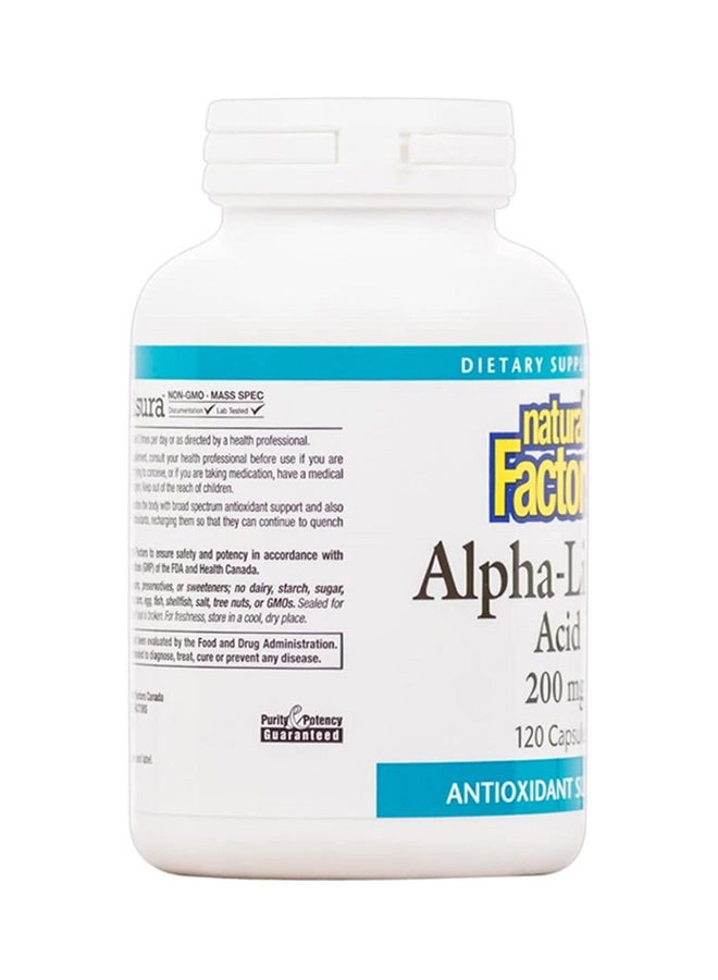 Alpha Lipoic Acid Antioxidant Support - 120 Capsules