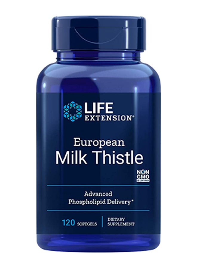 European Milk Thistle Advanced Phospholipid Delivery Dietary Supplement - 120 Capsules