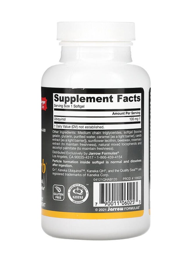 Ubiquinol QH-Absorb Dietary Supplement - 120 Softgels 100 mg
