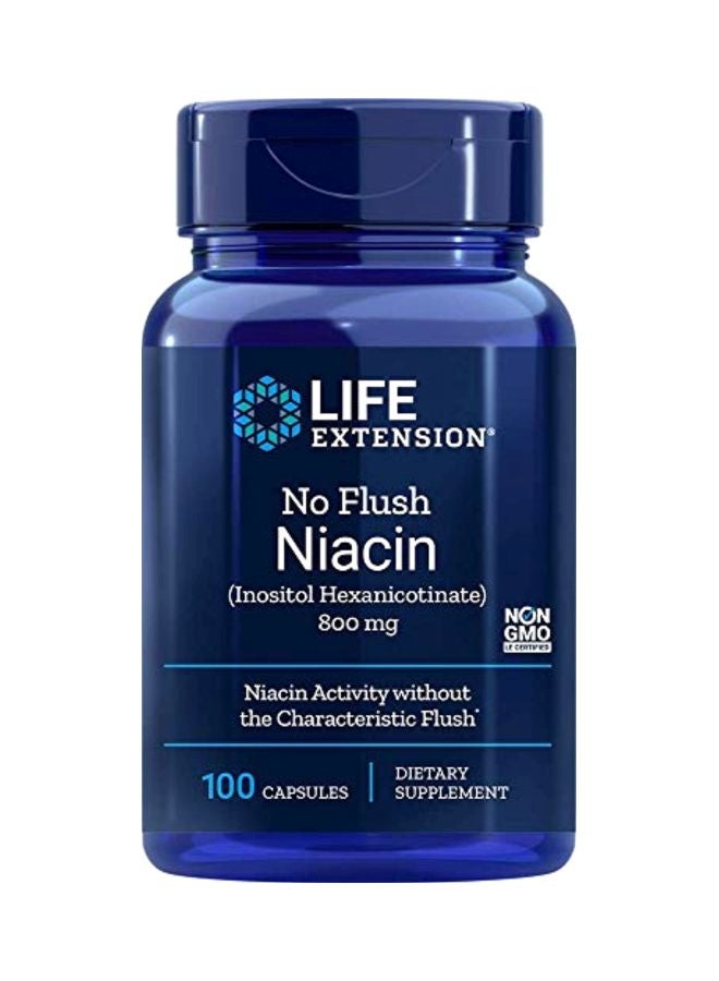 No Flush Niacin 800mg Dietary Supplement - 100 Capsules