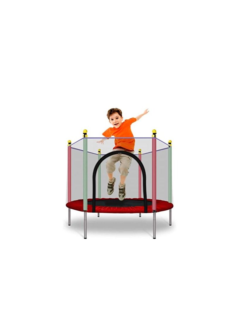 Safety And Durable Toddler Trampoline Foldable Rebounder Jumper with Protective Cover 80X140X122Cm