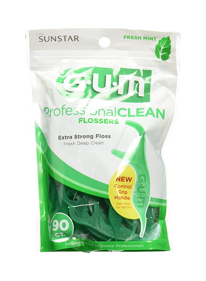 Pack Of 3 Professional Clean Flossers - Fresh Mint Green