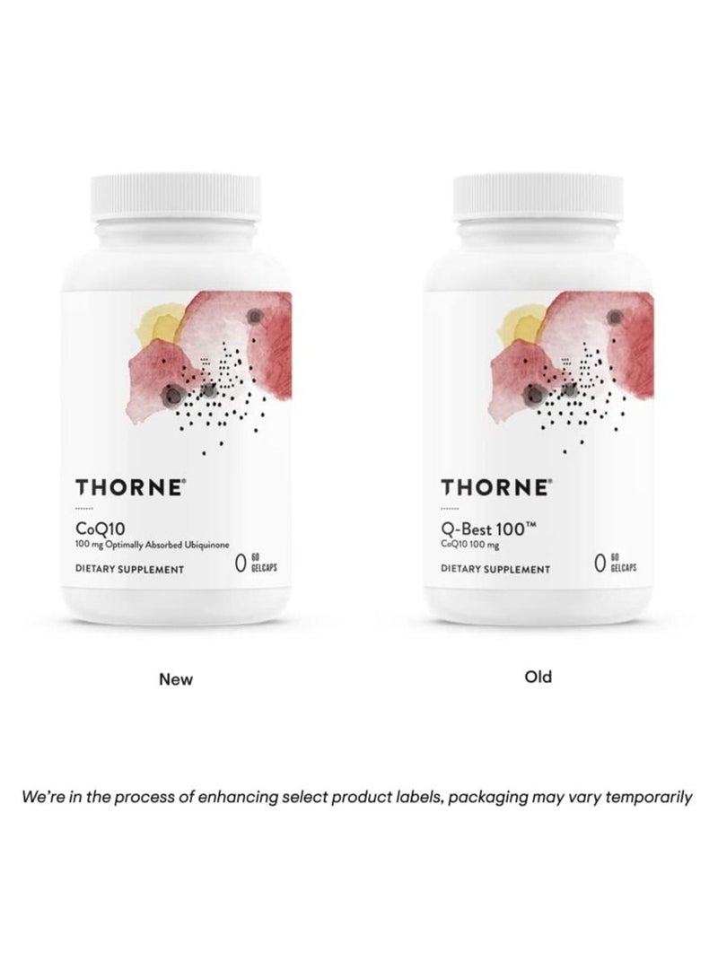 CoQ10 100 mg Optimally Absorbed Ubiquinone Dietary Supplement 60 Gelcaps