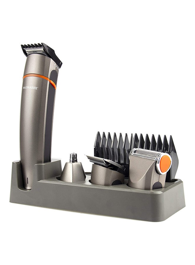 7in1 Rechargeable Hair Clipper  For HairBeardNoseEarBody  HighCapacity Battery And Fast Charging  Cordless and TravelFriendly Clipper  Power of 1000mA  SHC-1014U Metallic Grey 550grams