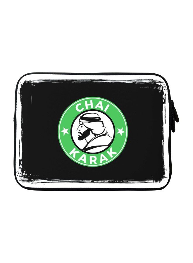 Chai Karak Printed Carrying Sleeve For Apple MacBook 11/12 Inch Black/Green/White