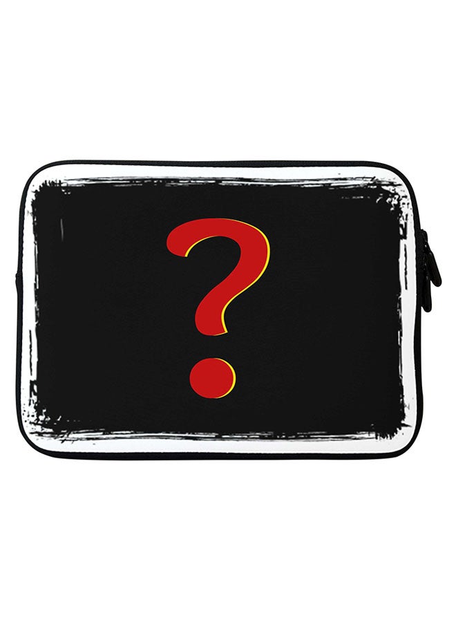 Question Mark Printed Sleeve For Apple MacBook 15 inch Black/White/Red