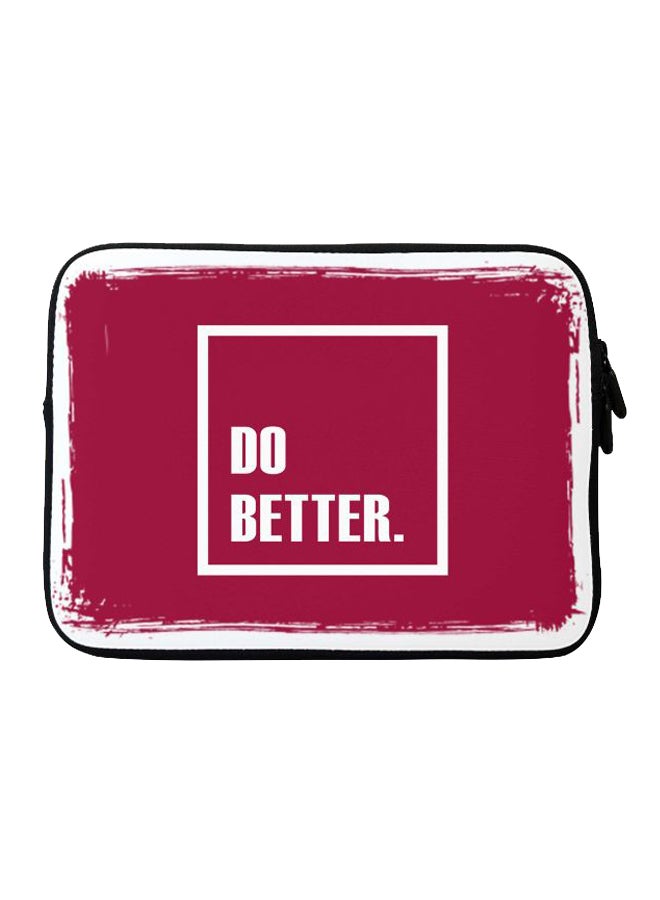 Do Better Printed Sleeve For Apple MacBook 11/12 inch Red/White