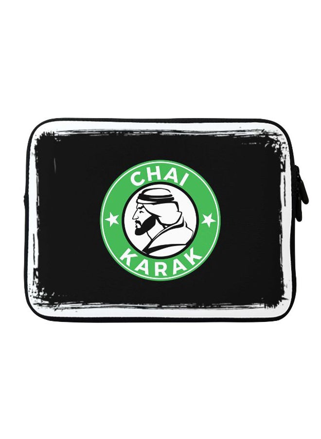 Chai Karak Printed Sleeve For Apple MacBook 15-Inch Black/White/Green
