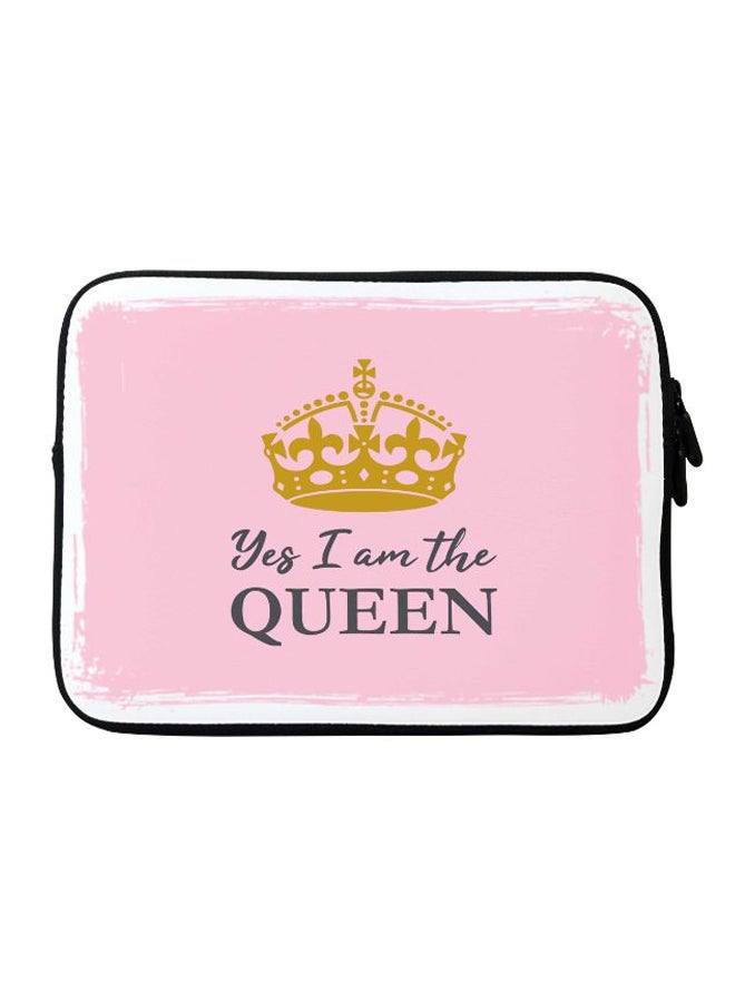 Yes I'm The Queen Printed Sleeve For Apple MacBook 15 Inch Pink/Gold/White