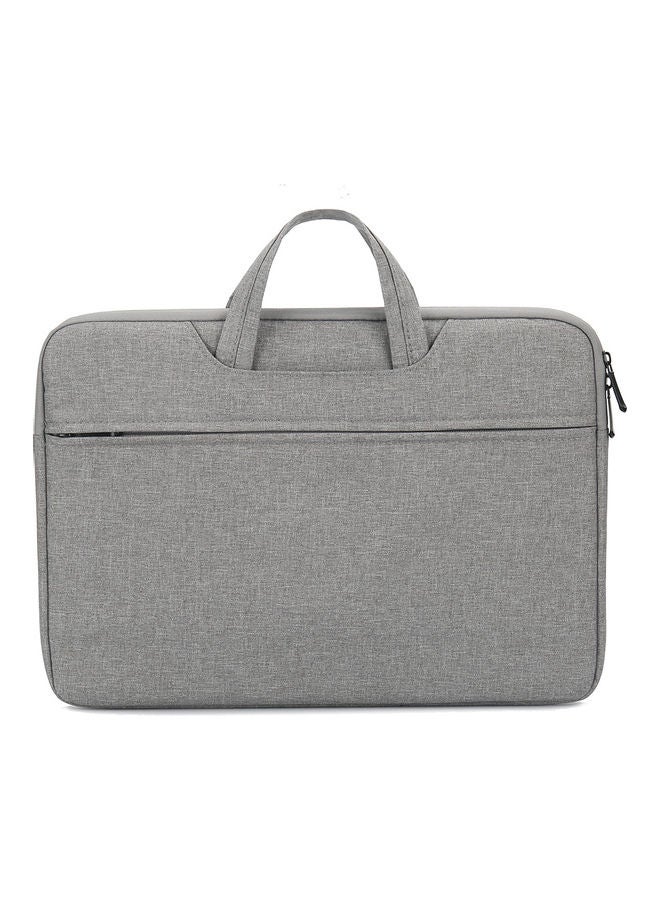 14 Inch Waterproof Nylon Laptop Bag Light Grey