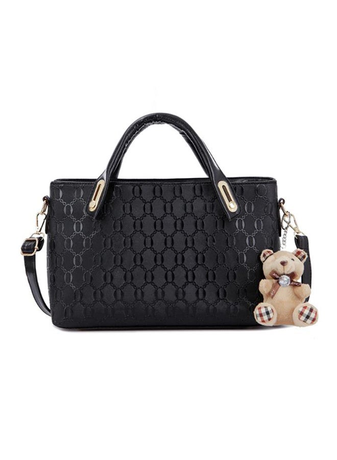 4-Piece Teddy Bear Décor Bag Black