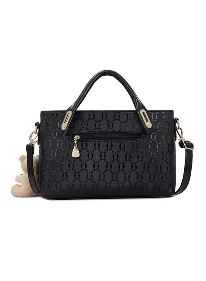 4-Piece Teddy Bear Décor Bag Black