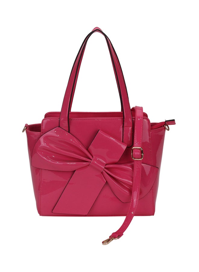 Bow Design Shoulder Bag Rose