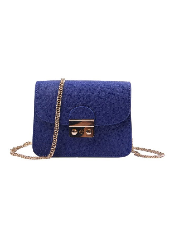 PU Leather Crossbody Bag Blue