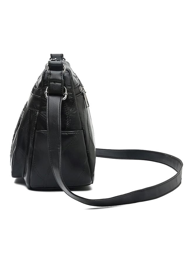 Leather Crossbody Bag Black