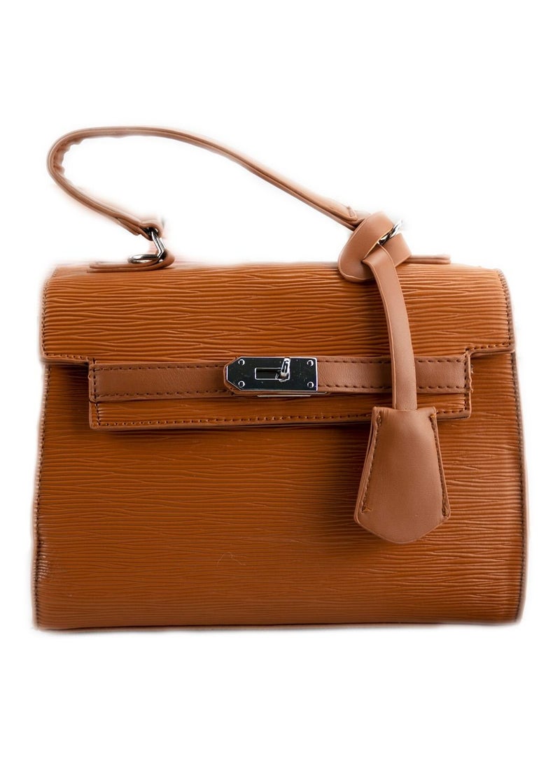 Kelly Pu Leather Women Brown Leather Handbag Shoulder Bag Popular Casual Women Bag