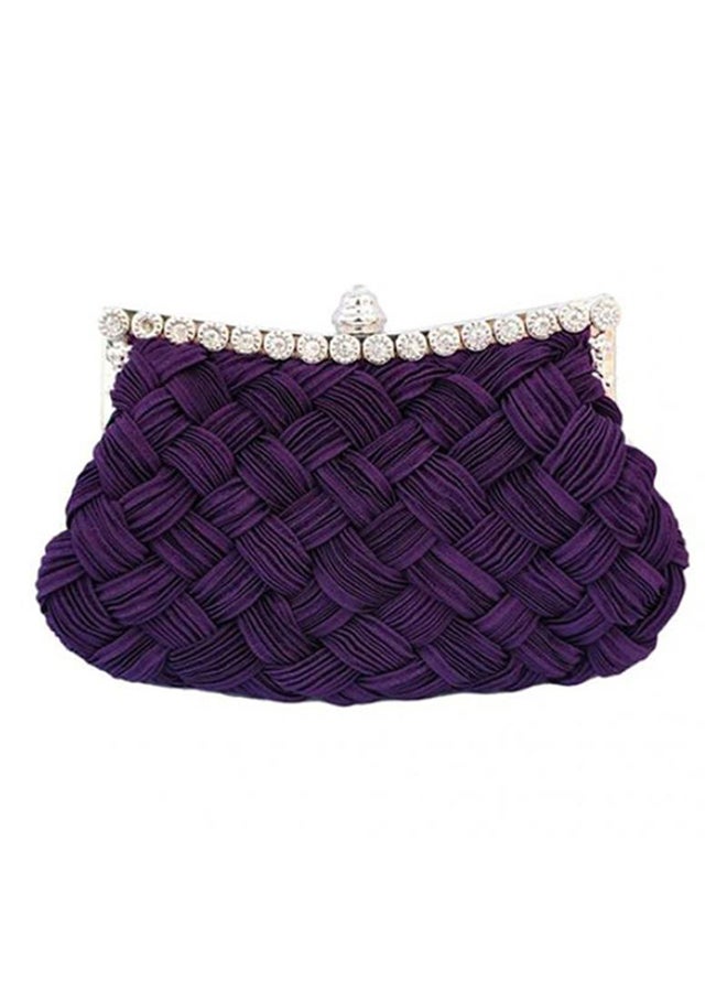 Retro Lace Designer Clutch Purple