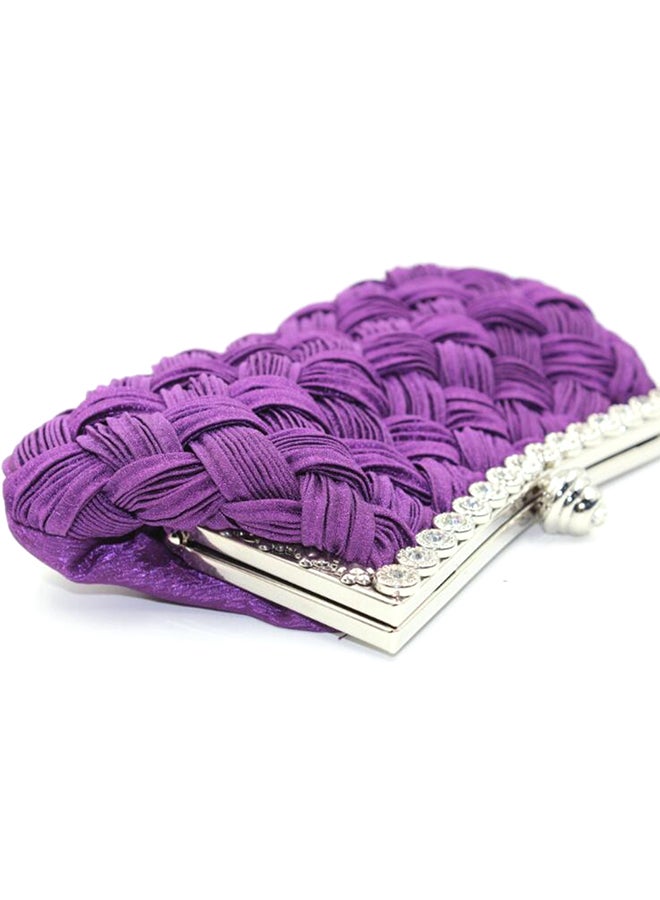 Retro Lace Designer Clutch Purple