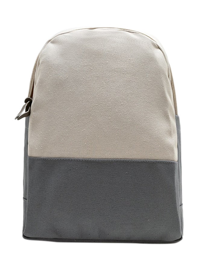 Plain Style Delicate Backpack Bag Grey