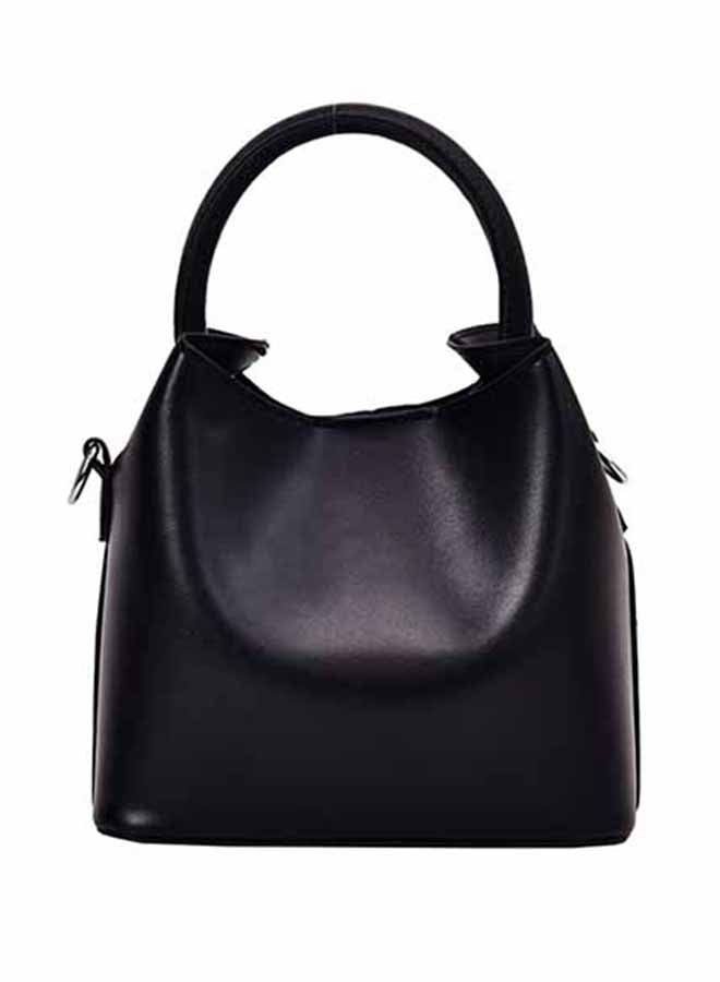 Solid Color All-Match Bucket Bag Black