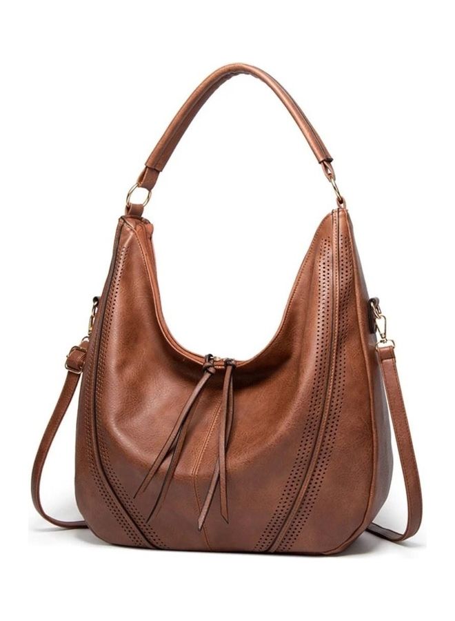 Hollow Double Frilled Hobo Brown