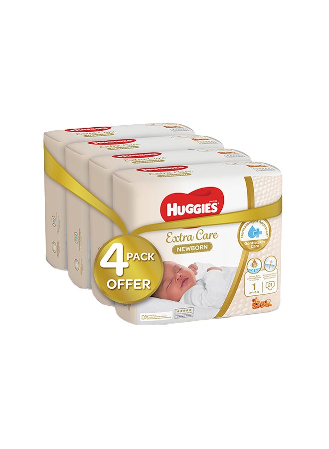 Extra Care Newborn, Size 1, Up to 5 kg, Mega Pack, 84 Diapers