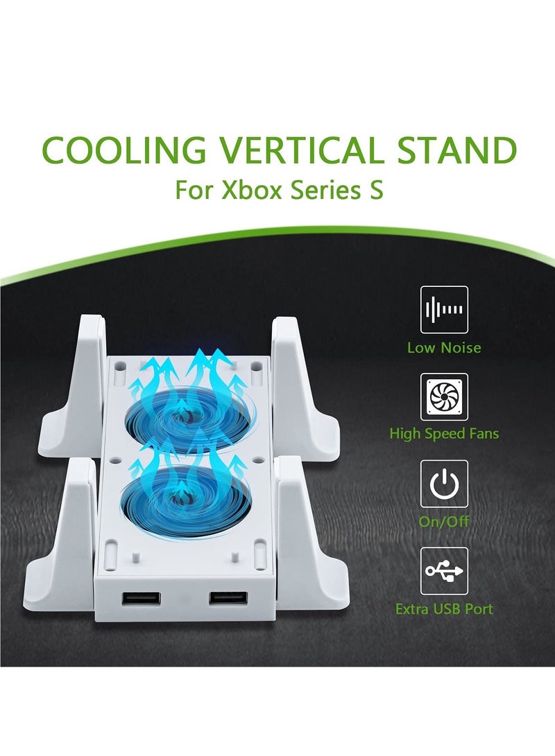 Vertical Stand Cooling Fan for Xbox Series S Cooling Stand with Led Indicator/Two USB Ports (Only for Xbox Series S)
