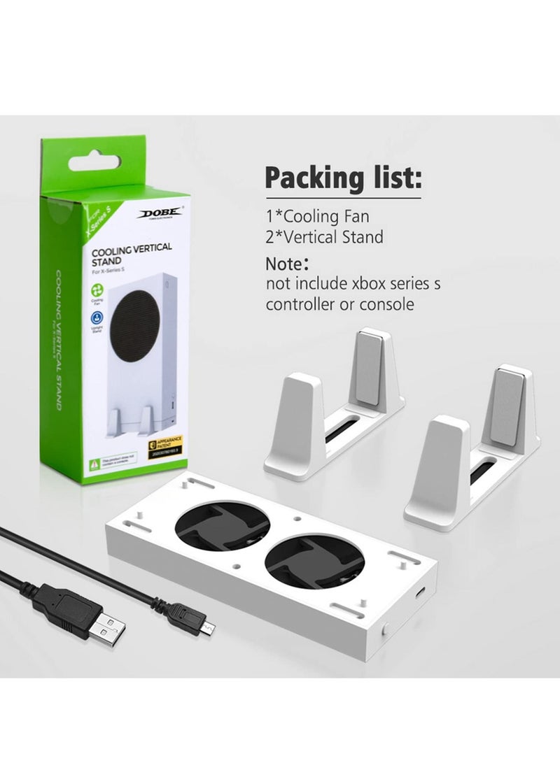 Vertical Stand Cooling Fan for Xbox Series S Cooling Stand with Led Indicator/Two USB Ports (Only for Xbox Series S)