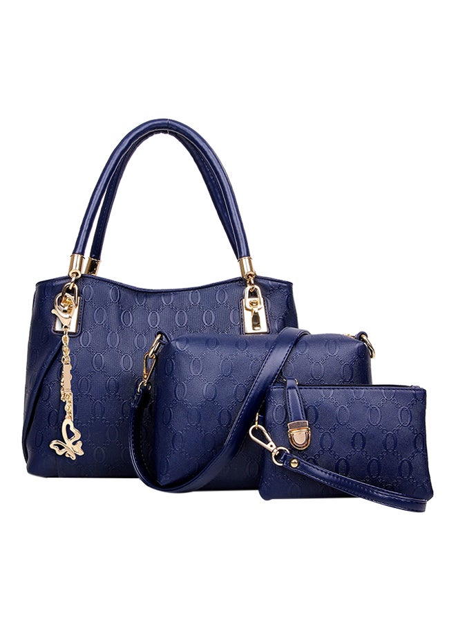 3-Piece Handbag Set Blue