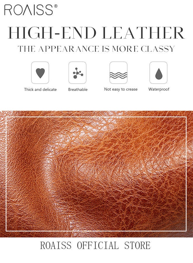 Large Crossbody Bags Ladies Shoulder Handbags Purse Set for Women Hobo Totes PU Leather Purses and Handbags Shoulder Bag Tote Brown