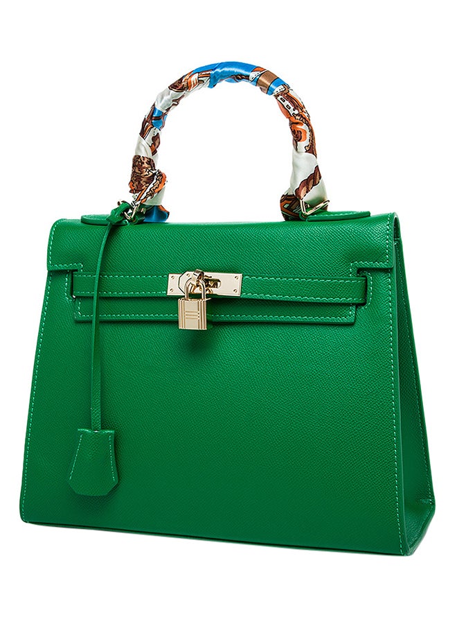 Leather Satchel Bag Green