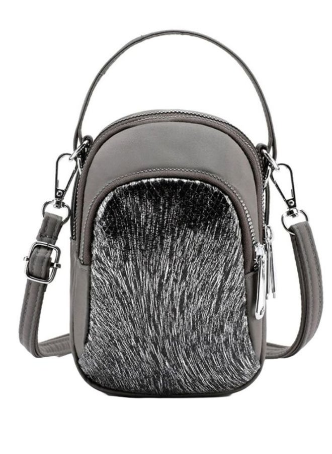 Stylish And Elegant Satchel Handbag Grey/Black