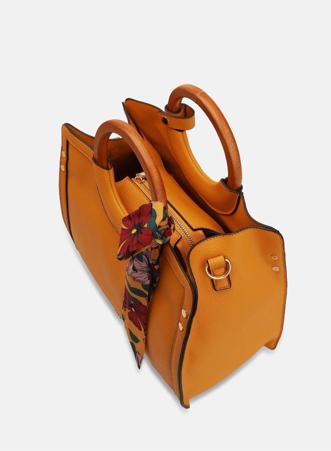 Sapphire Women's Satchel Handbag - Mustard Yellow