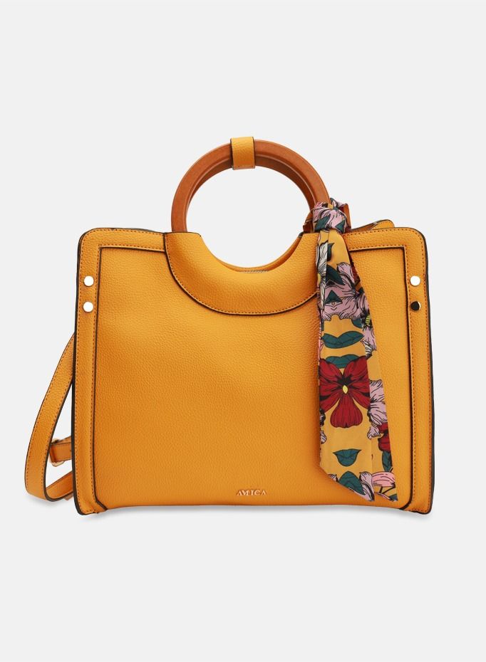 Sapphire Women's Satchel Handbag - Mustard Yellow