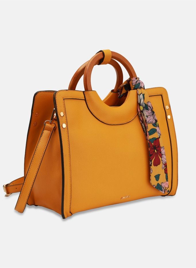 Sapphire Women's Satchel Handbag - Mustard Yellow
